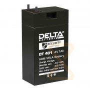 Аккумулятор свинцовый DELTA DT- 401  (4V 1, 0Ah) (35*22*69)