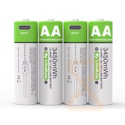 Аккумулятор LiitoKala R6 2000 mAh  LA3450T (1.5V  Li-ion  3450mWh  заряд от Type-C)