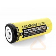 IMR Li-ion 18500 LiitoKala Lii-16C (3.7V  1600 mAh  5.92Wh  3A  выпуклый контакт)  желтый