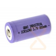 Li-ion 16340 QBAT INDUSTRIAL (3.7V  800 mAh  выпуклый контакт)