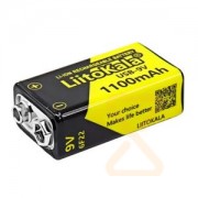 Аккумулятор LiitoKala 6F22  USB-9V  (8.4V  Li-ion  1100 mAh с зарядом от Type-C)