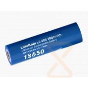 IMR Li-ion 18650 LiitoKala Lii-20S (3.7V  2000 mAh  7.4Wh  до 10А  выпуклый контакт)  синий